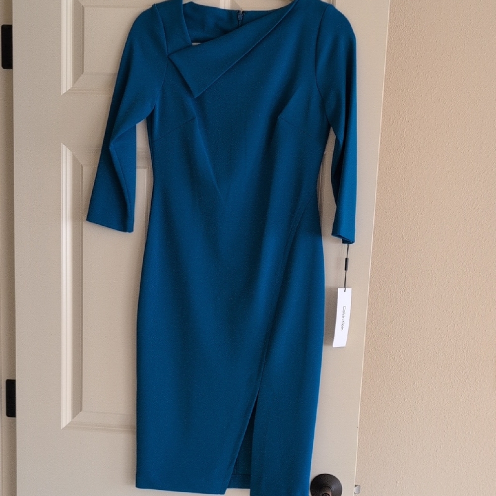 Calvin Klein Collection Blue Mini Dress